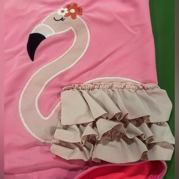 GYMBOREE Girls Flamingo One Piece Swimsuit - Splish-Splash - Pink/size 8 - Picture 8 of 8
